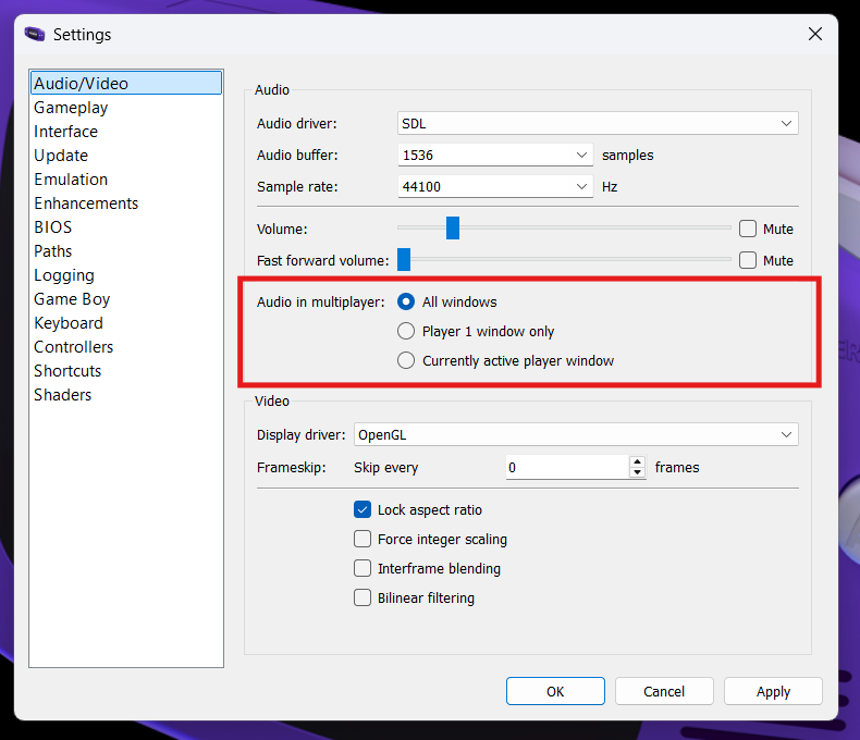 Audio multiplayer