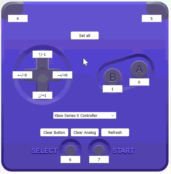Set all option for the controller