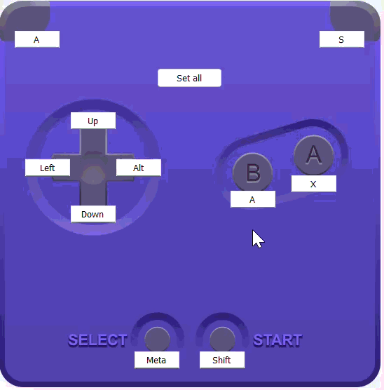 Set B button for the keyboard