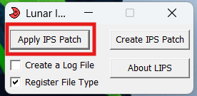 Apply IPS patch Apply ips
