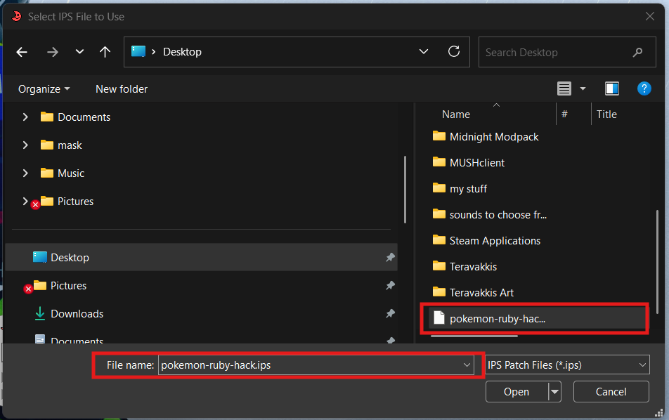 Open IPS file Open ips file